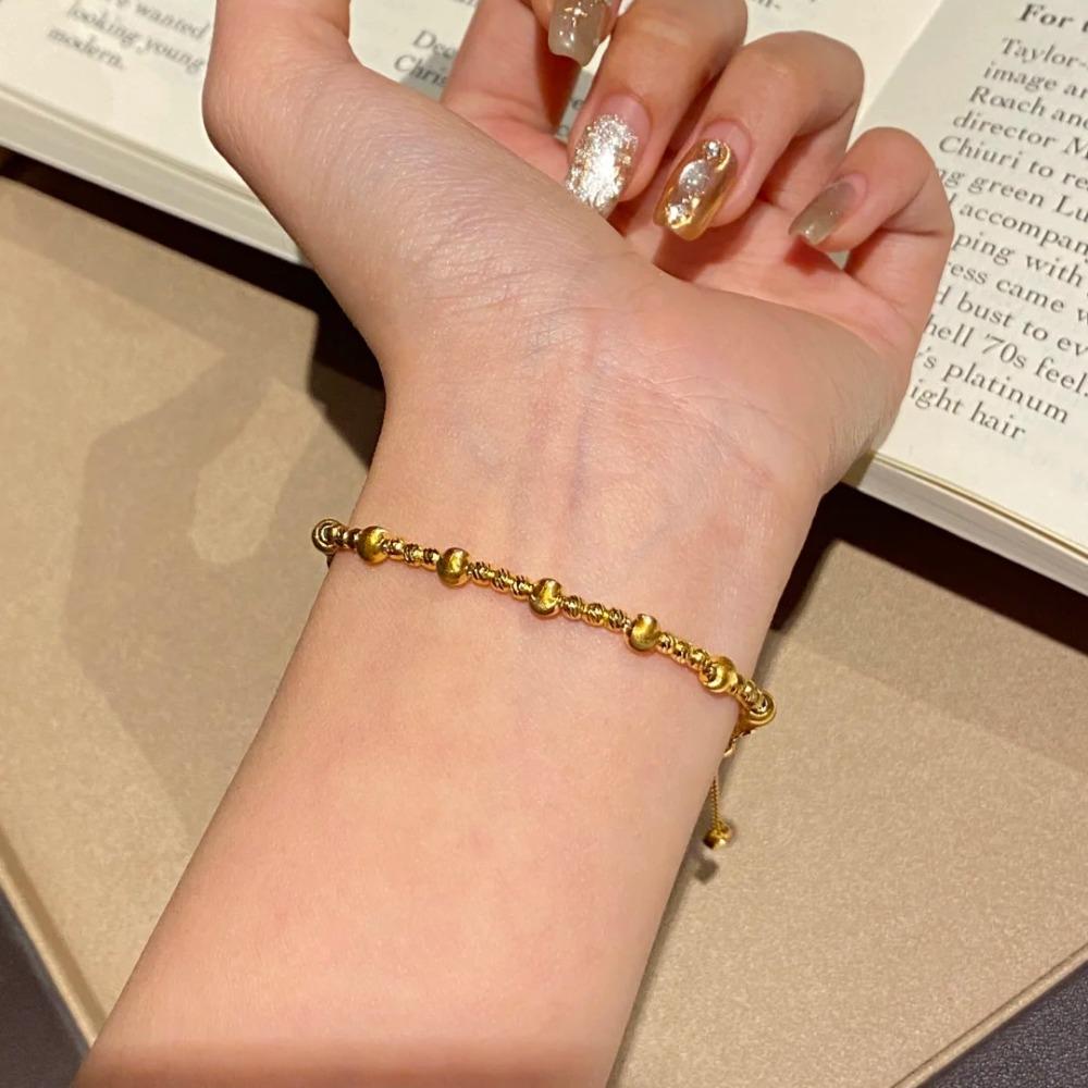 

Fashion Glowing Bracelet Women Luxury Cat Eye Beads Stretch Band Shining Accessories
