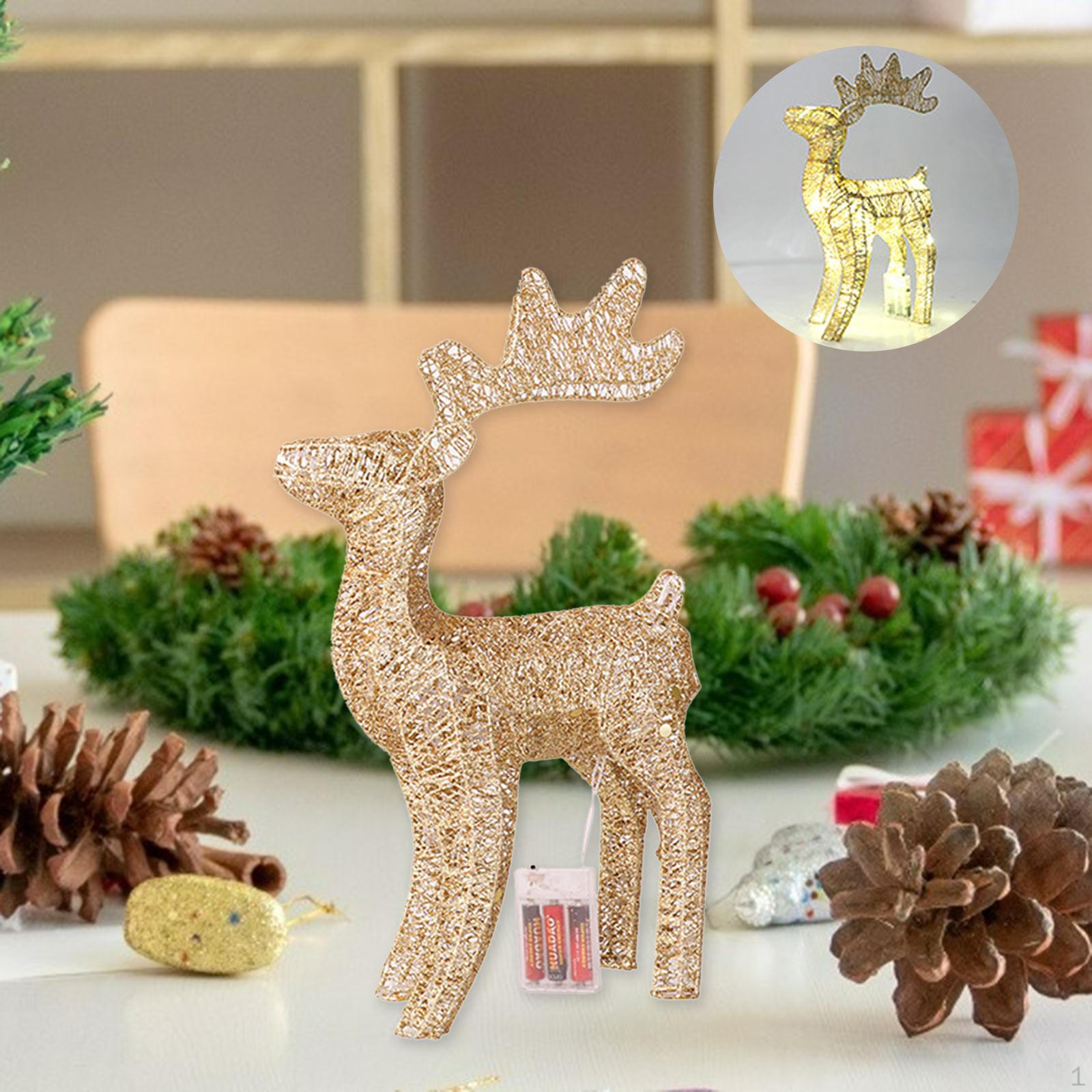 

Peaceful Deer Decor Lighted Figurine for Room Bedroom золотий