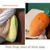 Kawaii Avocado Banana Carrot Mushroom Large Plush Pillow, Soft Stuffed Fruit Vegetable Plushie Toy Gift
