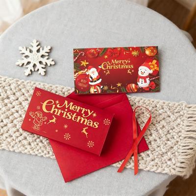Christmas Cash Envelope With Money Clip Winter Holiday Cash Holder, Creative Stocking Stuffers For Kids Lovers Girls Boys Family