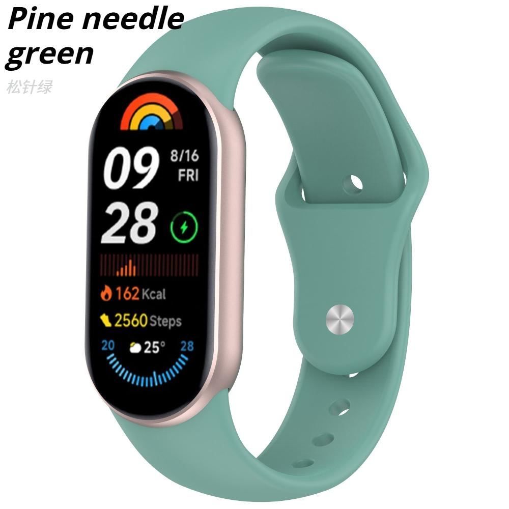 Silicone Solid Color Strap For Xiaomi Mi Band 10 9 8 Strap NFC Sport Rubber Bracelet Wristband for Xiaomi Smart Band 8 9 10 watch band