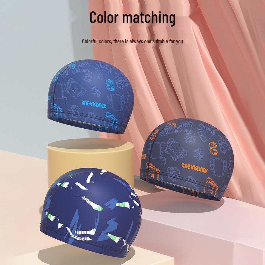 Comfortable Plus Size Swim Cap with High Elasticity, Breathable Fabric, and Ear Protection for Men and Women with Long Hair
