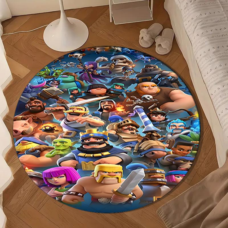 Clash Royale Heroes Collage Round mat Home Decor, Chair rug For livingroom,Bedroom, doormat home decor Birthday Gift Christmas Gifts