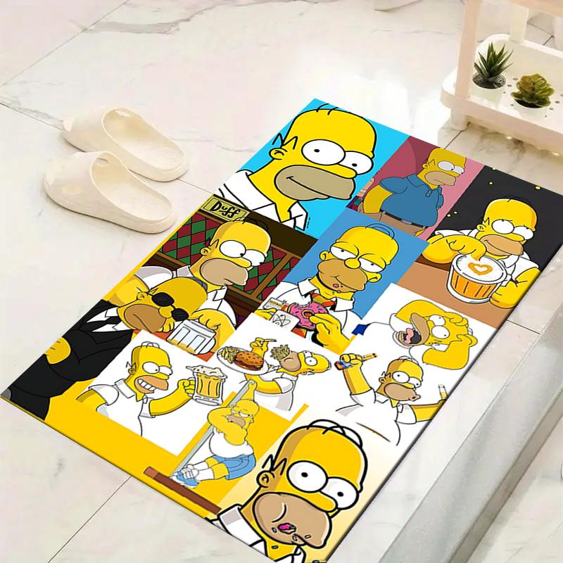 1Pc Homer Simpson Expressions Rug Office Carpet Indoor Outdoor Doormat Nonslip Soft Living Room Christmas Halloween Gift D922896