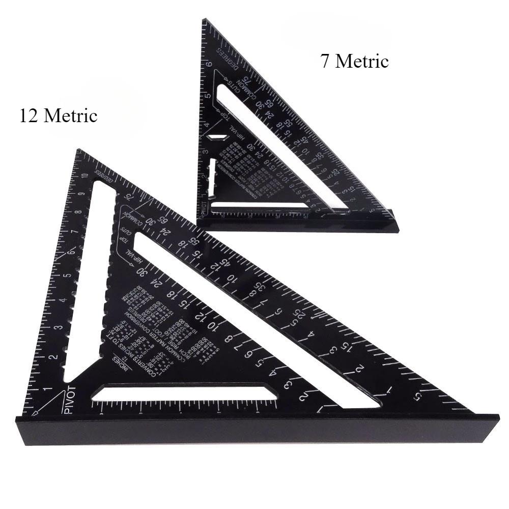 Woodworking Aluminum Alloy Triangle Gauges  High Precision Marker Angle  Ruler  Measuring Gauging Tools
