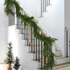 Christmas Norfolk Pine Dense Garland Artificial Greenery Real Touch Garland for Holiday Mantle Fireplace Table Home 1.8/2.7m