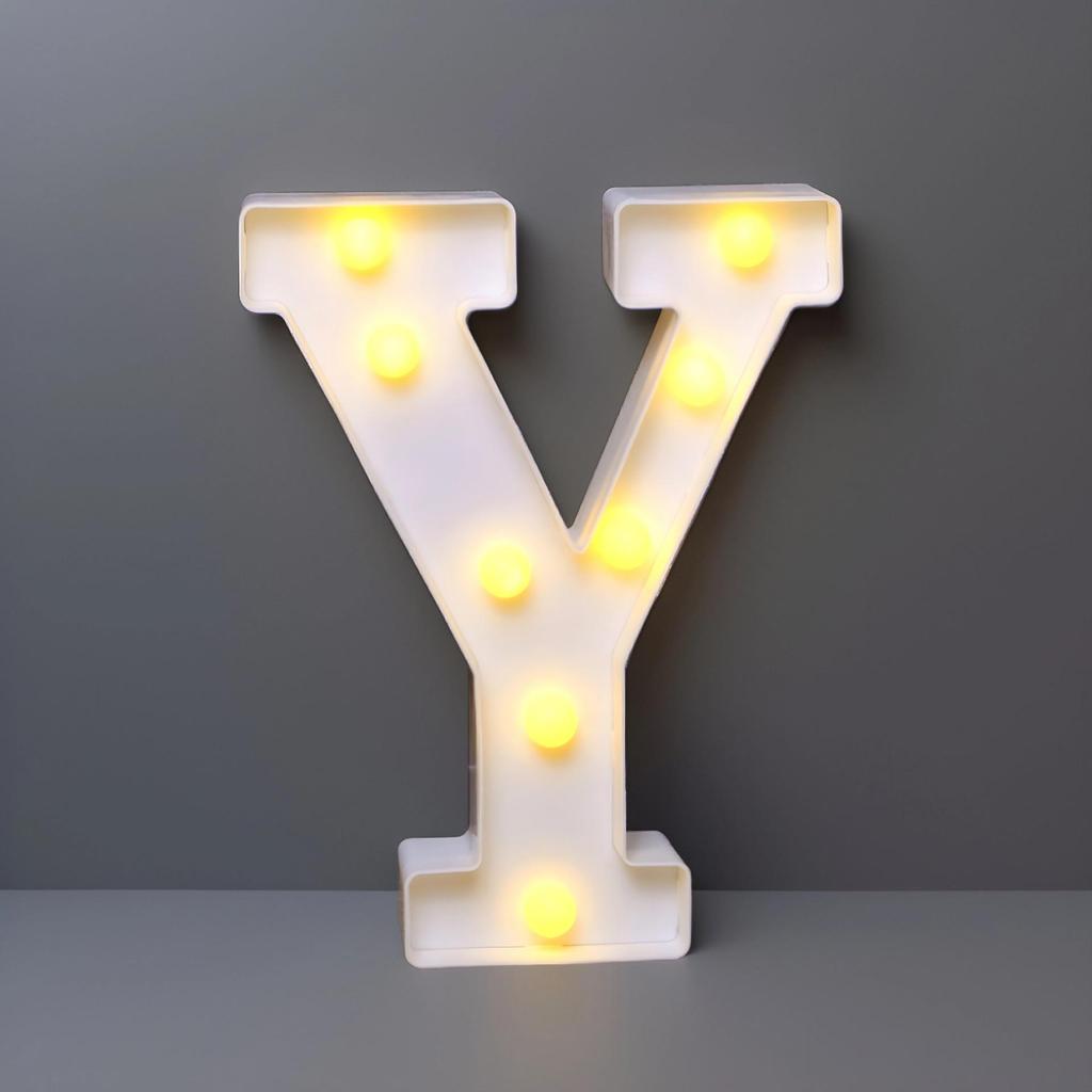 22cm LED Letter & Number Lights for Events - Perfect for Birthdays & Proposals.