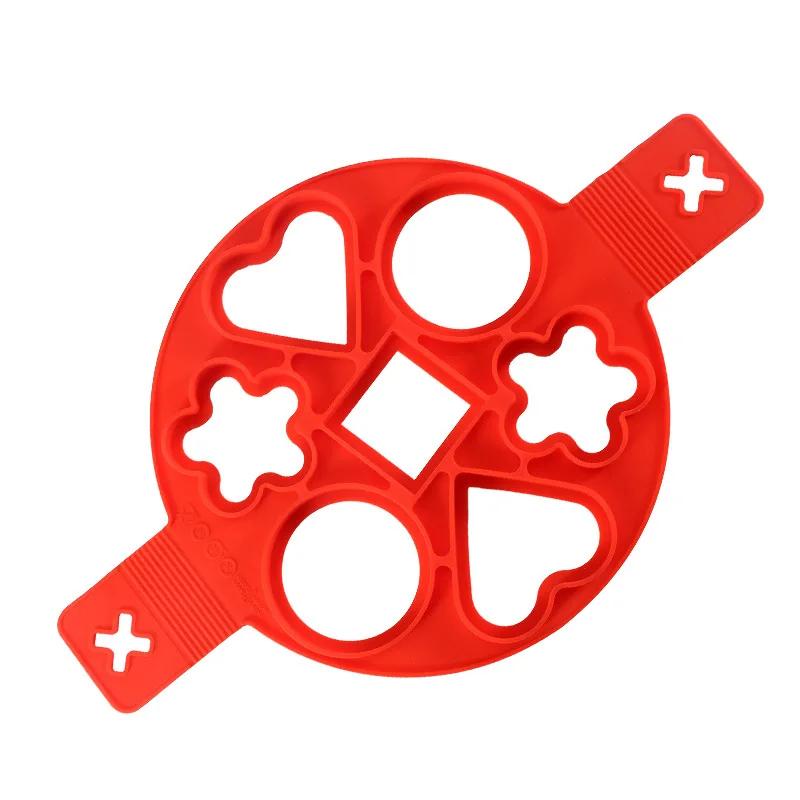 Economic Silicone Egg Pancake Ring Nonstick Pancake Maker Mold Silicone Egg Cooker Fried Shaper Omelet Moulds Kitchen Bake Tool