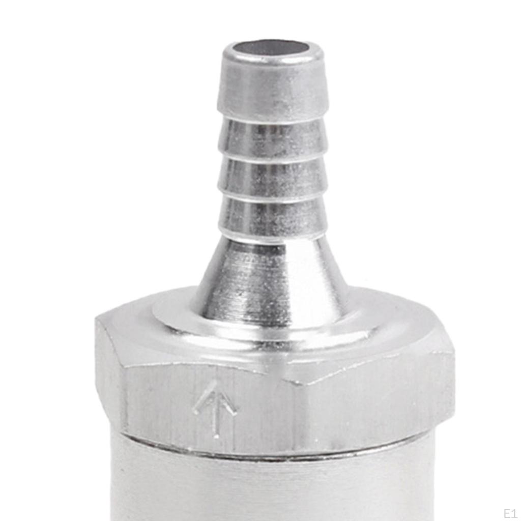 2 Pieces Check Valve with 4 Hose Clamps Clips Aluminum Alloy Auto Accessories for Fuel Line Oil