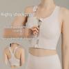 Plus-Size Shockproof Sports Bra: Front-Zip, Adjustable, Beautiful Back Design for Running, Yoga, and Fitness