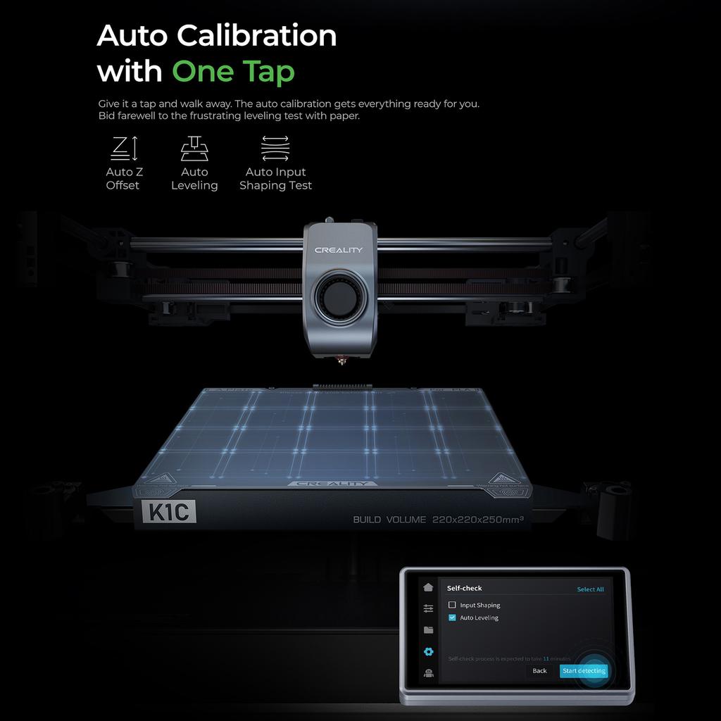   K1C 3D Print  600mmCelsiuss High Speed   3D Print s with Al Cam a Obs vant All-Metal Hot End Kit   Direct   Extrud  Auto Leveling