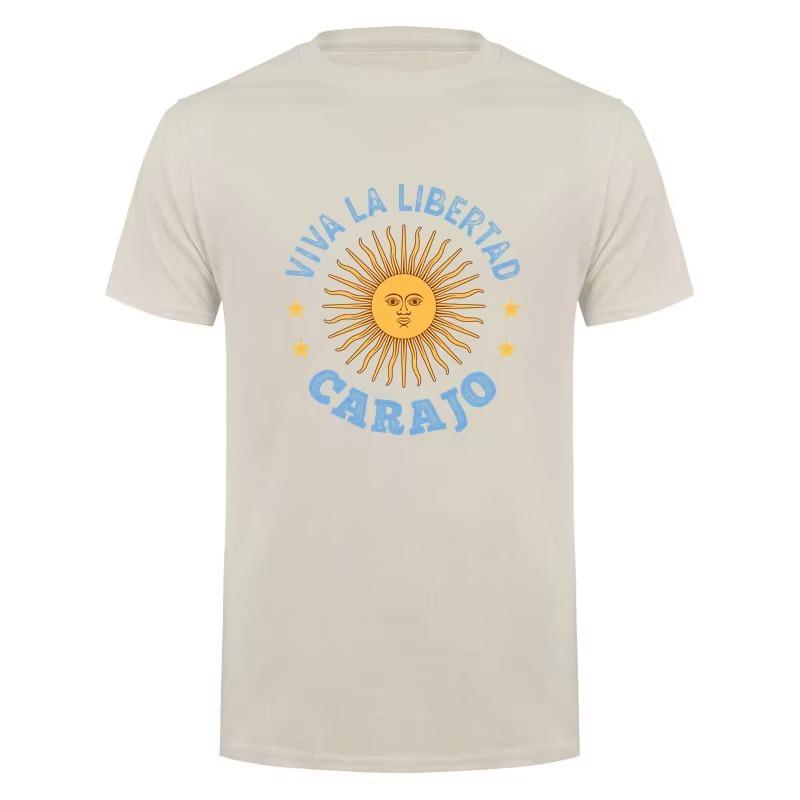 VIVA LA LIBERTAD CARAJO T Shirt Summer Funny Men Cotton Streetwear Tops Short Sleeve T-shirt Man Clothes Top