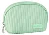 HiLiBoom Compact Makeup PU for Women Pouch, Cute, Small, Vertical, Portable, Travel, Lightweight, Waterproof, Leather, (Green)
