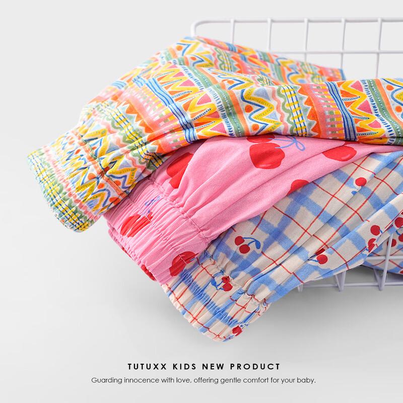 Tutuxiaoxiang Girls' 100% Cotton Casual Shorts
