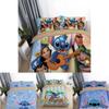 Luxurious 3d Cartoon Stitch Anime Bedding Set With Comforter Cover And Pillowcase