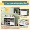 Kids' Storage Shelf, Toy Cabinet for Children with 11 Fabric Boxes, Upper Compartments, White