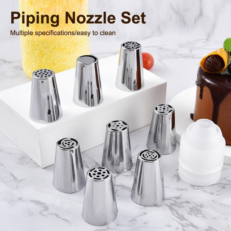 New Pastry Tips Large Baking Russian Nozzles Cookie Baking Pastry Tools Rose Head And Mouth Decorating Cake Tools