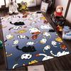 Cute Cartoon Cats Pattern Gradient Background Carpet for Home Decor Suitable for Use As an Anti-slip for Room and Bedroom Sofas