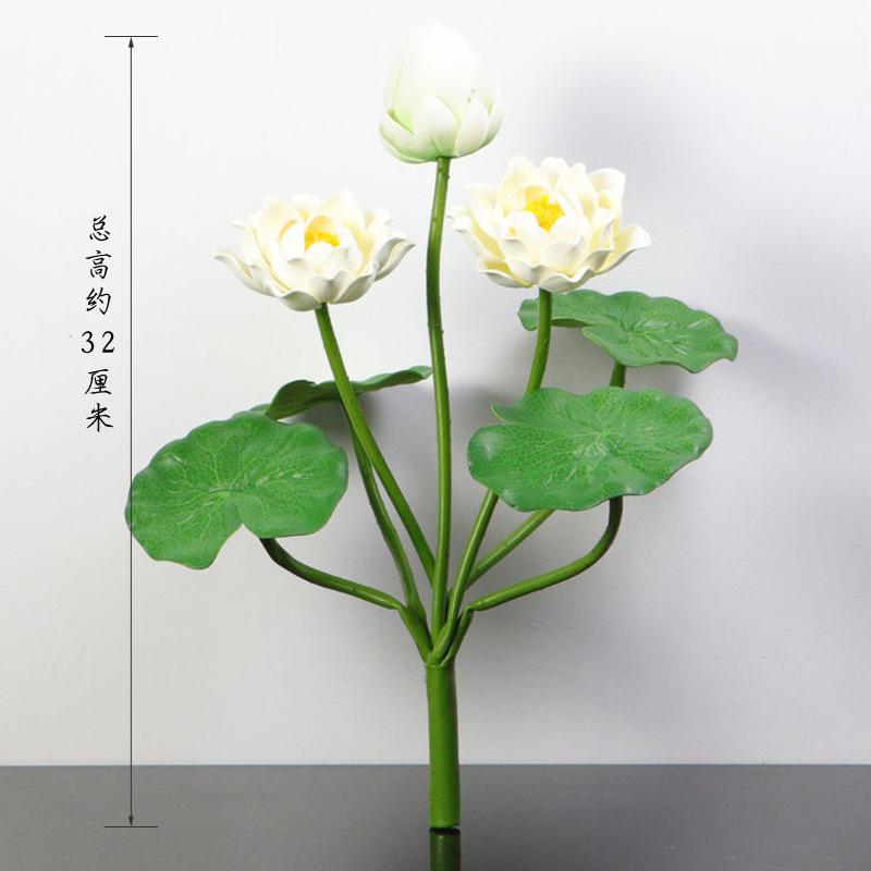 Petites Fleurs Artificielles Décoration Lotus Lys pour Maison & Offrandes à Bouddha