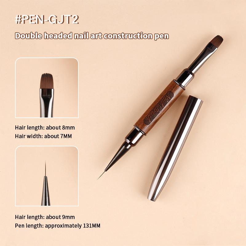 1Pcs DIY Painting Brush with Wood Handle Art Liner for Drawing Lines Stripe Flower Nail Art 5 Different Sizes