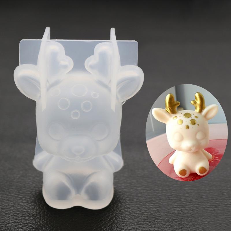 

3d силиконовая форма Diy Геометрия стерео медведь олень кошка форма для животных форма для украшения торта инструменты орнамент форма эпоксидная форма 1