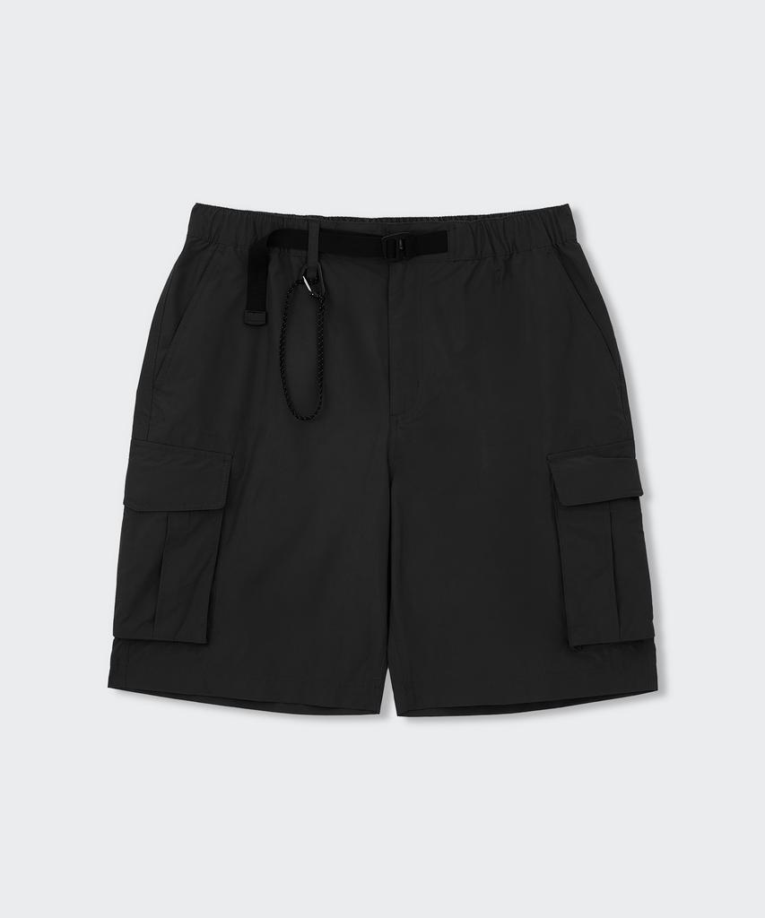 MUSINSA STANDARD [City Leisure] Np Belted Cargo Shorts [Black]