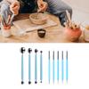 9Pcs Multifunctional Pottery Craft Tool with Stainless Steel Tip Double Ended Clay Dotting Tool for Ceramic Detailing