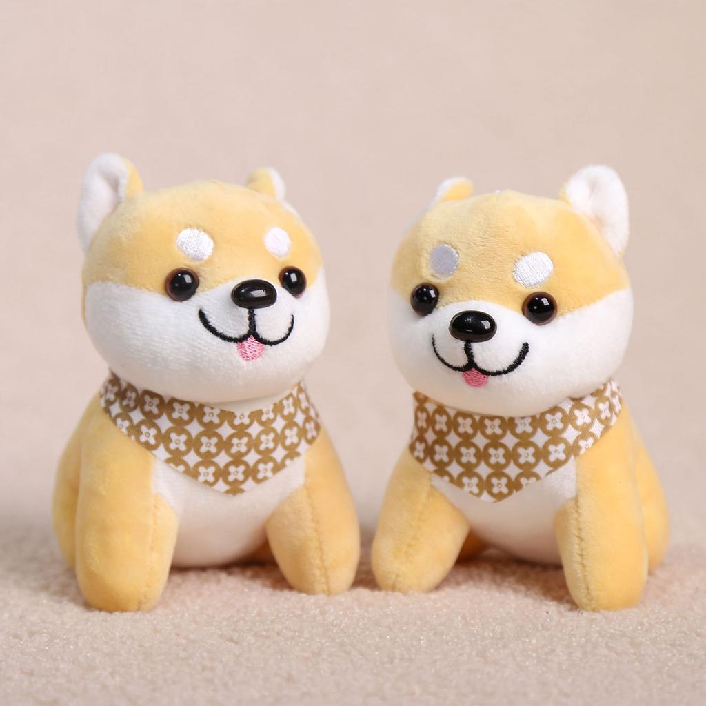 Scarf Shiba Inu pendant, keychain, dog doll, doll, plush toy, girl bag pendant.