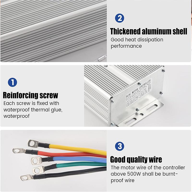 36V 48V 52V 60V 72V 2000W 3000W 5000W 80A E-Fahrrad Controller Bürstenloser Motor Dreirad Controller Für E-Roller Motorrad