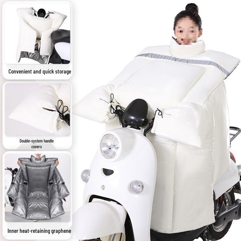 Graphene Electric Car Windshield Winter Plush 2025: Thickened, Waterproof, Cold-Proof, Windproof for Battery Motorcycles.