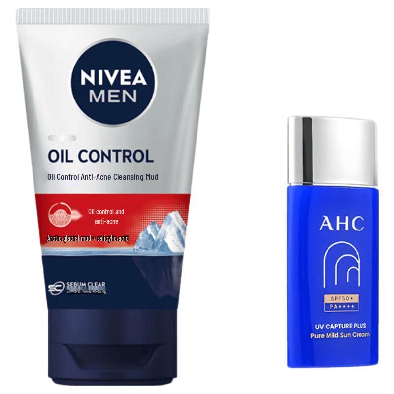 

NIVEA Men s Oil Control Anti-Acne Cleanser & Sunscreen Set
