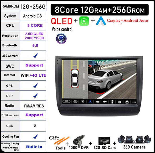 For Toyota Prius 20 2003-2009 Android Auto CarplayMultimedia Video Player Navigation Stereo Car RadioWIFI 4G GPS