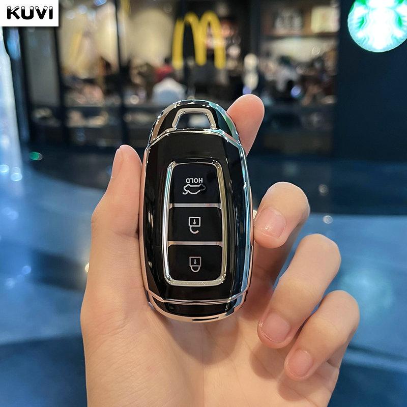Tpu Car Smart Key Case Cover Shell Fob Keychain For Hyundai Santa I30 Ix35 Encino Kona Solaris Azera Grandeur Elantra Accent Fe