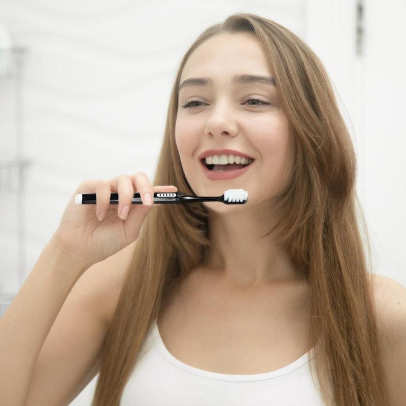 Soft Toothbrushes for Adults Manual Toothbrushes for Protect Sensitive Gums Ergonomic Handle Helps Remove Surfaces Stain