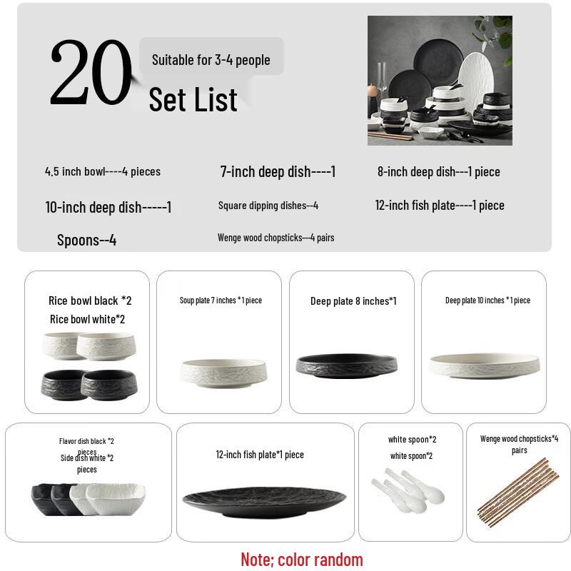 ZISIZ Ceramic Dinnerware Set