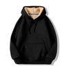Women Fall Winter Hoodie Thick Fleece Lined Hooded Long Sleeves with Pocket Solid Color Loose Elastic Cuffs Drawstring Sport Coat