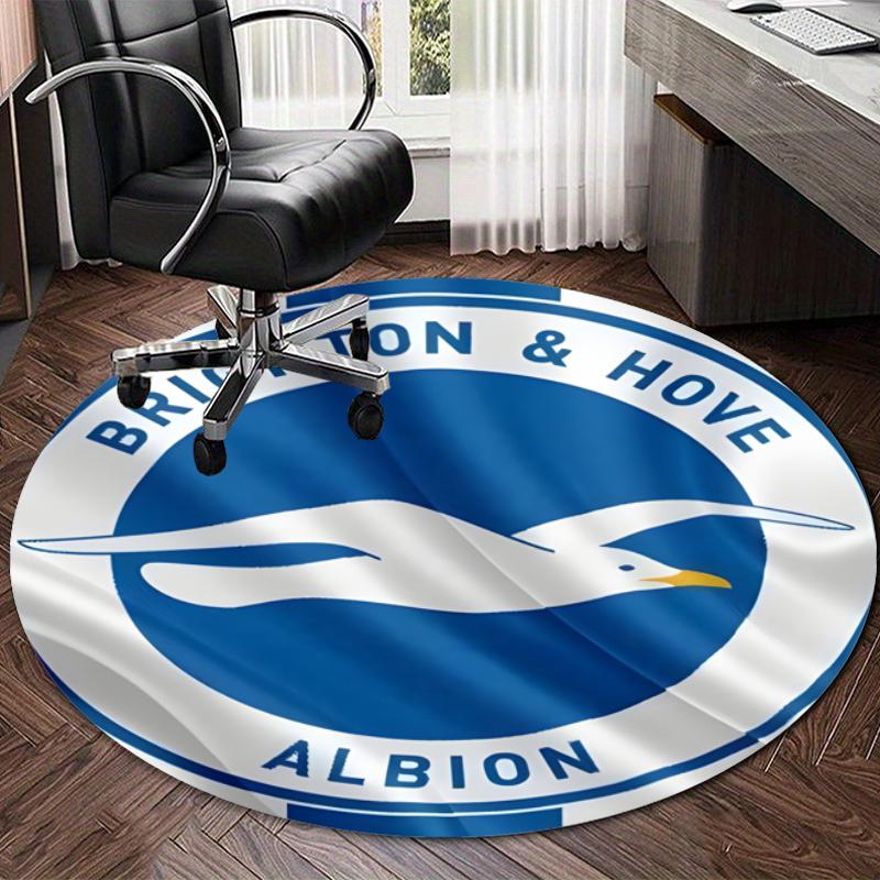 Personalized Brighton & Hove Albion F.C. Round Chair Office Rug - Perfect for Mat, Office Chair & More - Ideal Gift for Birthdays and Holidays