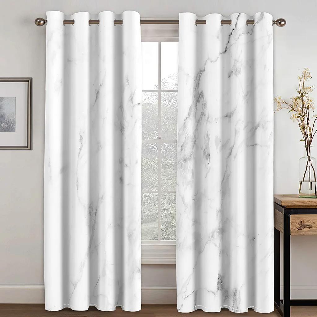 Modern Abstract Gilter Marble Texture Thick Blackout Curtains for Living Room Bedroom Various Color Patterns High Shading Drapes