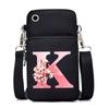 2024 Mobile Phone Bag Women's Messenger Bag New Alphabet Letter Printing Black Shoulder Bag Change Bag