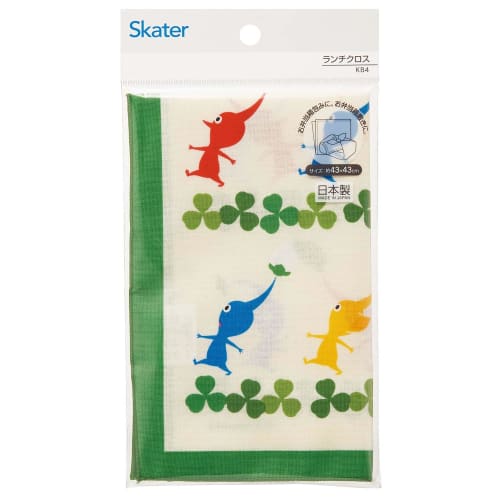 Skater Kids' Lunch Cloth, 43x43cm, Made in Japan, Nintendo Pikmin, for Boys and Girls, KB4