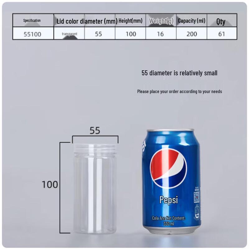 PET Sealed Storage Jars with Transparent Lids