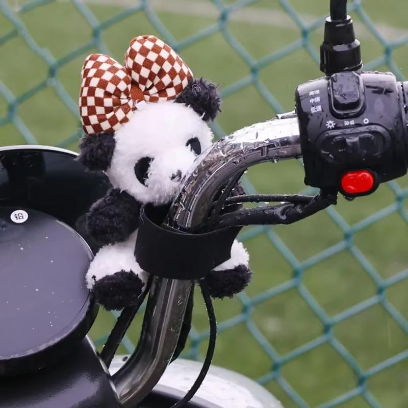 Auto Schalthebel Riemen Deko Ornamente Lenkrad Dekoration Blinker Scheibenwischer Ganghalter Dekorative Panda Puppe