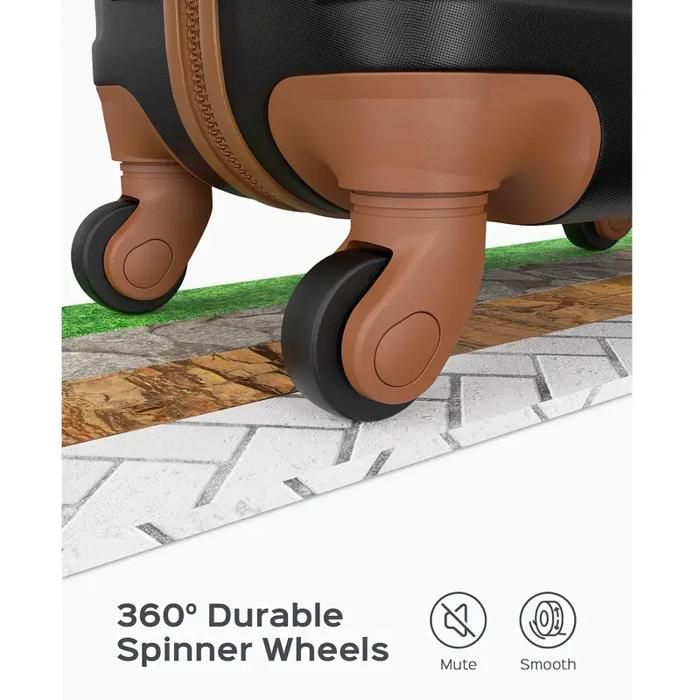 Ensemble de bagages - BAZARLAND30 - 6 pièces - 4 valises rigides - Sac en tissu - Blanc