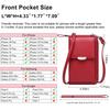 Kukoo Small Crossbody Bag with Cell Phone, Wallet, and Credit Card Slots for Women, US Size: One Size, Color: Red
