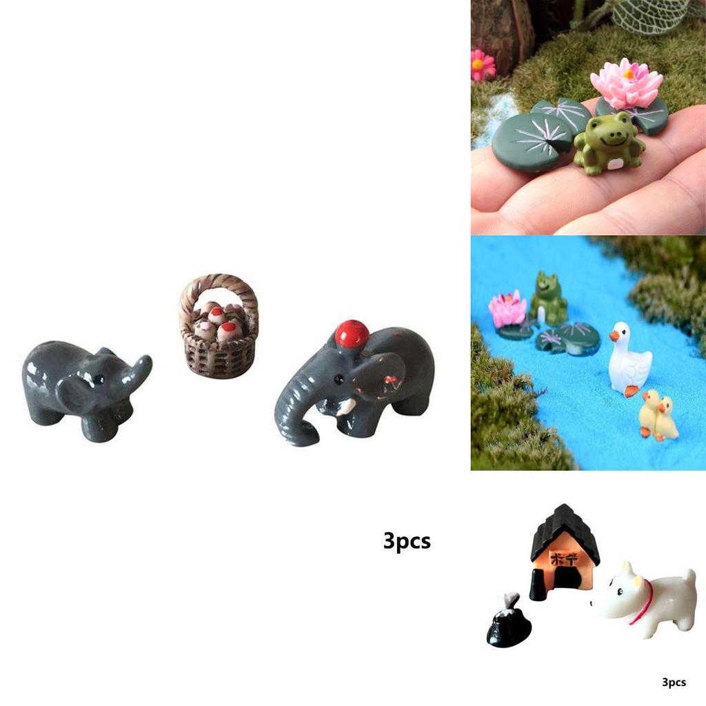 Adorable Cow Pig Dog Resin Ornaments For Miniature Garden And Home Decor