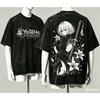 T-shirt Lavata Nier Automata 2026 Nuovo Modello personalità Abbigliamento camicia Abbigliamento per tutto l'anno Retro Moda Vintage Larga regalo