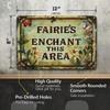 Fairy Garden Metal Wall Art Vintage Enchanted Fantasy Decor