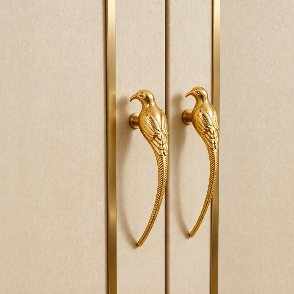 Vintage Bird Cabinet Pull Handle Magpie Shaped Decorative Drawer Pull For Wardrobe