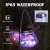 1/2pcs Waterproof Outdoor Solar Lights Garden LED Lamp Crackle Glass Ball String Lantern with Solar Battery Powered