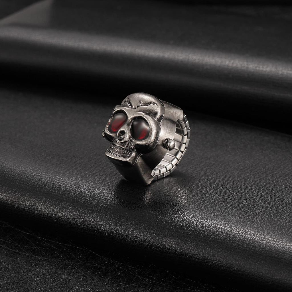 Lancardo Skull and Crossbones Ring Free Ring Lid Cover Easy To Daily Life Anniversary Ring, Clock, Watch, Size, Watch, Included, Men's, Women's,
